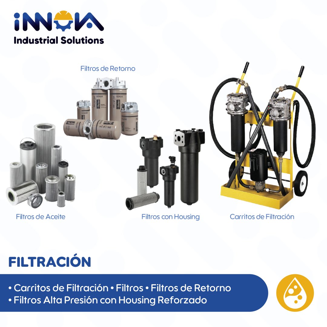 Filtros, elementos y equipos para filtración hidráulica